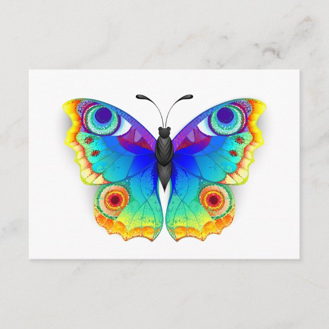 Rainbow Butterfly Peacock Eye Enclosure Card (Front)
