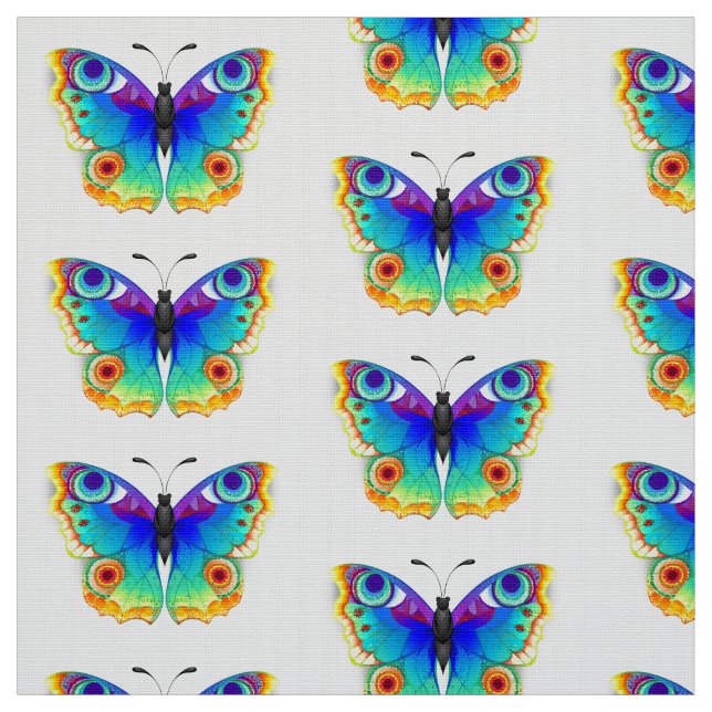 Rainbow Butterfly Peacock Eye Fabric (Swatch)