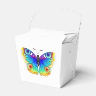 Rainbow Butterfly Peacock Eye Favour Box