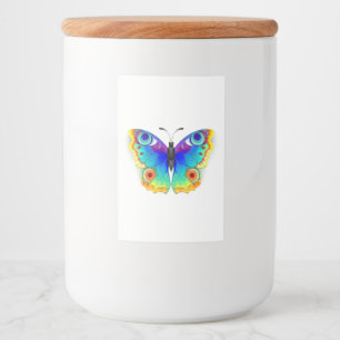 Rainbow Butterfly Peacock Eye Food Label