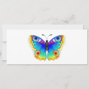 Rainbow Butterfly Peacock Eye Invitation