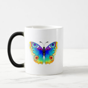 Rainbow Butterfly Peacock Eye Magic Mug