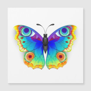 Rainbow Butterfly Peacock Eye Magnetic Invitation