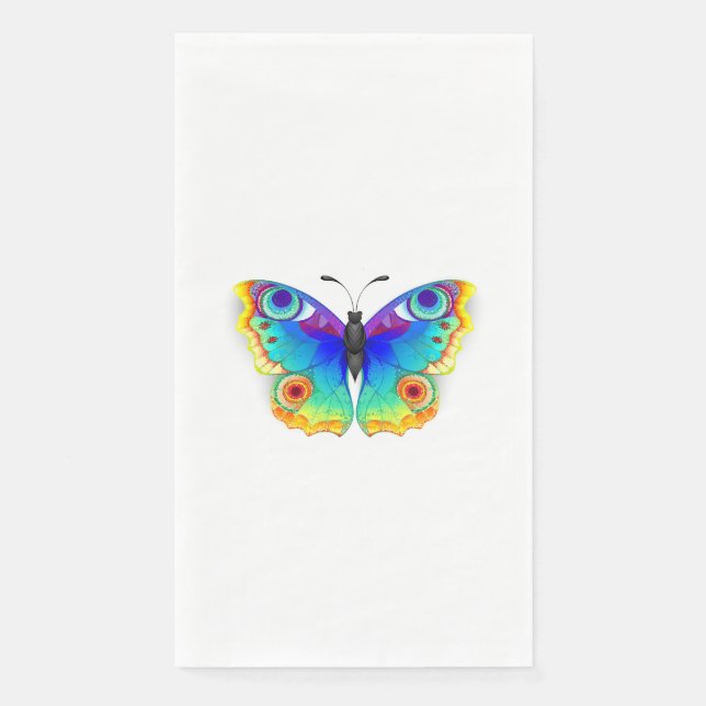 Rainbow Butterfly Peacock Eye Napkin (Front)