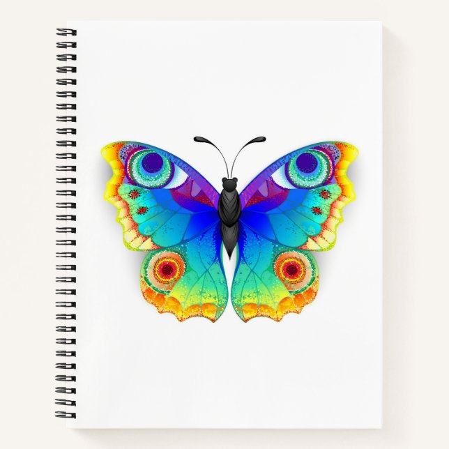 Rainbow Butterfly Peacock Eye Notebook (Front)