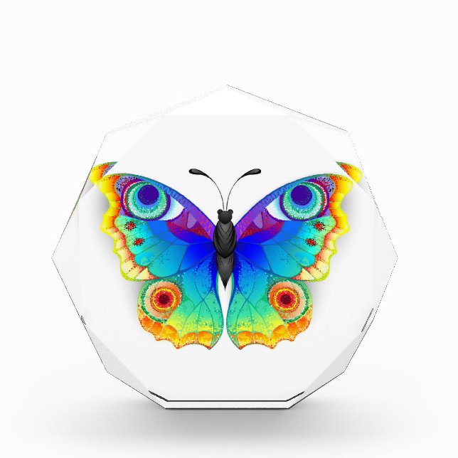 Rainbow Butterfly Peacock Eye Photo Block (Front)