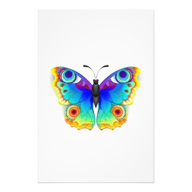 Rainbow Butterfly Peacock Eye Photo Print (Front)