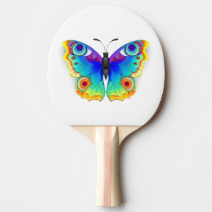 Rainbow Butterfly Peacock Eye Ping Pong Paddle