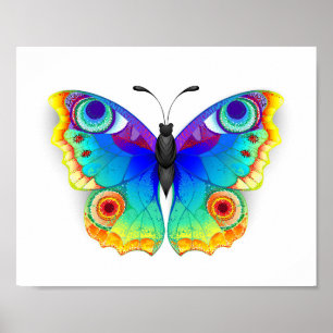 Rainbow Butterfly Peacock Eye Poster