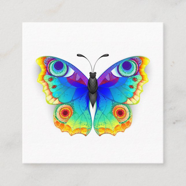 Rainbow Butterfly Peacock Eye Referral Card (Front)