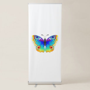 Rainbow Butterfly Peacock Eye Retractable Banner