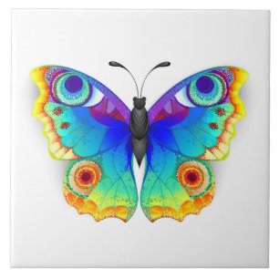Rainbow Butterfly Peacock Eye Tile
