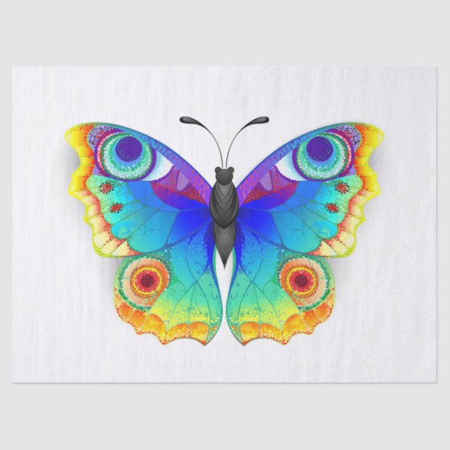 Rainbow Butterfly Peacock Eye Tissue Paper (Front)