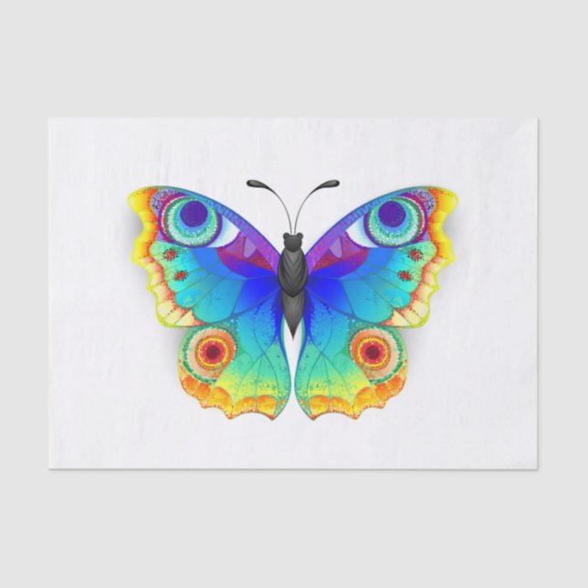 Rainbow Butterfly Peacock Eye Tissue Paper (Front)