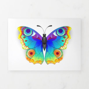 Rainbow Butterfly Peacock Eye Tri-Fold Programme