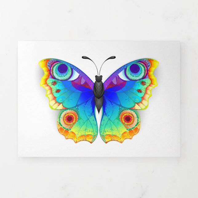 Rainbow Butterfly Peacock Eye Tri-Fold Programme (Cover)