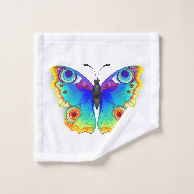 Rainbow Butterfly Peacock Eye Wash Cloth (Wash Cloth)