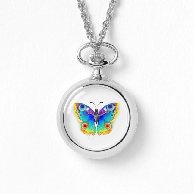 Rainbow Butterfly Peacock Eye Watch (Front)