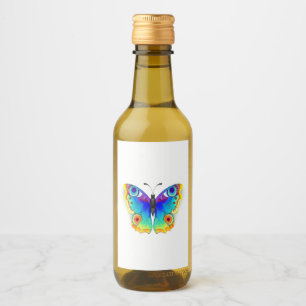 Rainbow Butterfly Peacock Eye Wine Label
