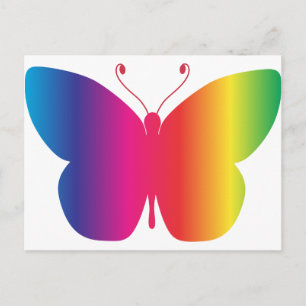 Rainbow Butterfly Postcard