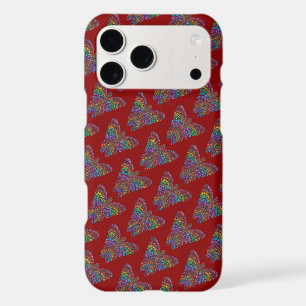 Rainbow Butterfly (red) - iPhone Case