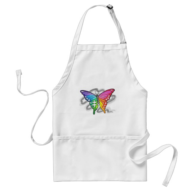 Rainbow Butterfly Standard Apron (Front)
