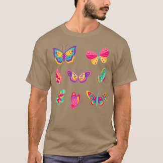 Rainbow Butterfly Sticker Pack 3 T-Shirt