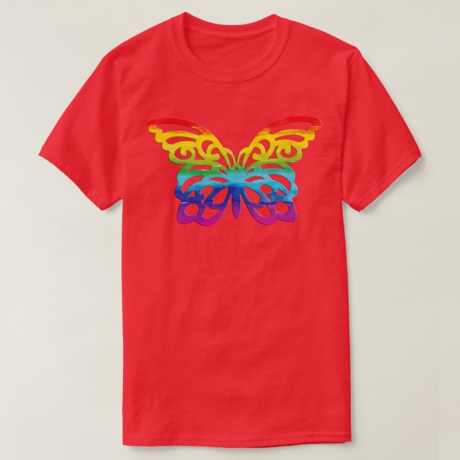 rainbow butterfly  T-Shirt (Design Front)