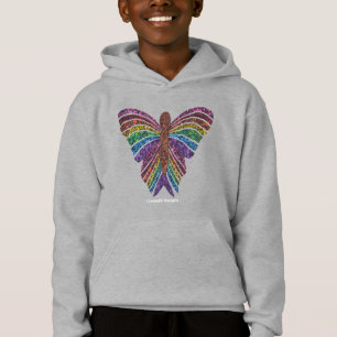 Rainbow Butterfly (vivid) - Boy's Hoodie