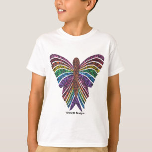 Rainbow Butterfly (white) - Boy's T-Shirt