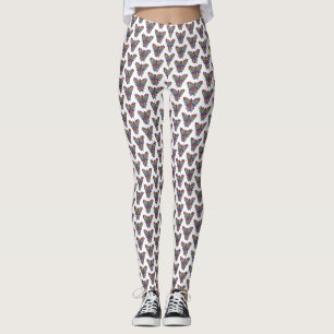 Rainbow Butterfly (white) - Leggings