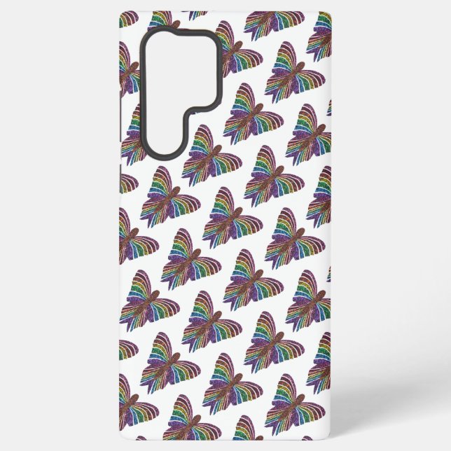 Rainbow Butterfly (white) - Samsung Case (Back)