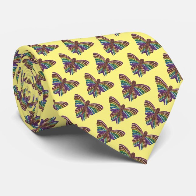 Rainbow Butterfly (yellow) - Tie (Rolled)