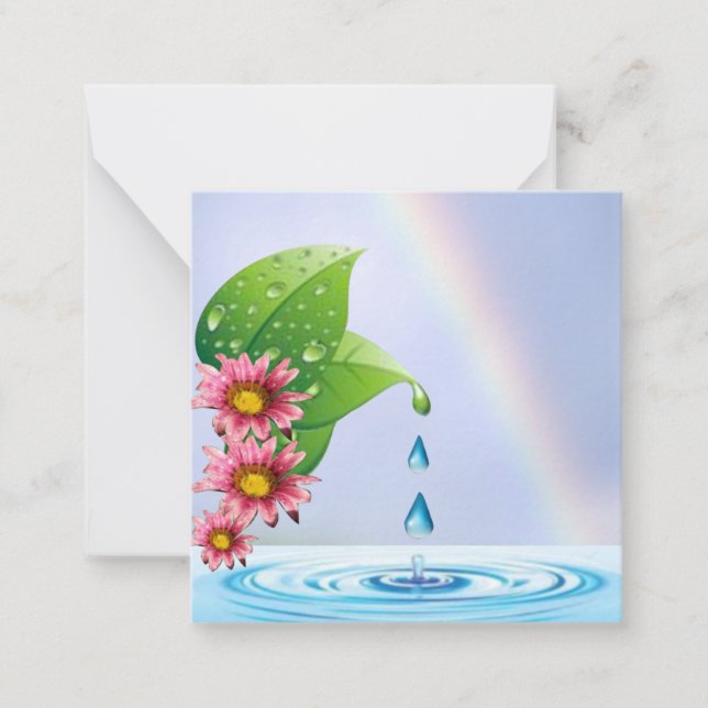 Rainbow by the lake card (Front)