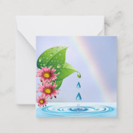 Rainbow by the lake card