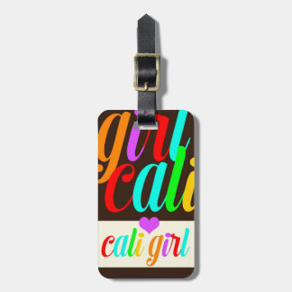 Rainbow Cali Girl Luggage Tag