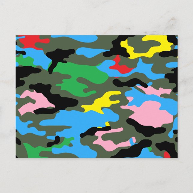 rainbow camo postcard (Front)
