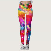 Rainbow Camouflage Leggings - Colourful Pants