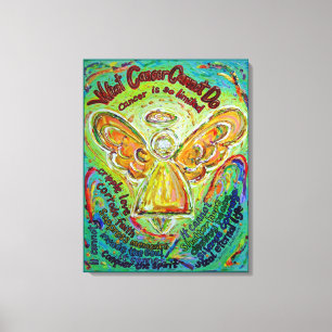 Rainbow Cancer Cannot Do Angel Art Painting Canvas Print