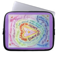 Rainbow Cancer Heart Computer Sleeve Electronics