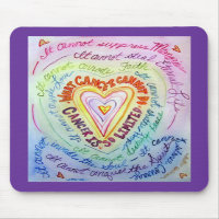 Rainbow Cancer Heart Mousepad