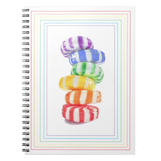 RAINBOW CANDY 6.5x8.75 Notebook  (Front)
