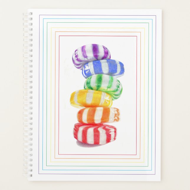 RAINBOW CANDY 8.5x11 Planner Calendar (Front)