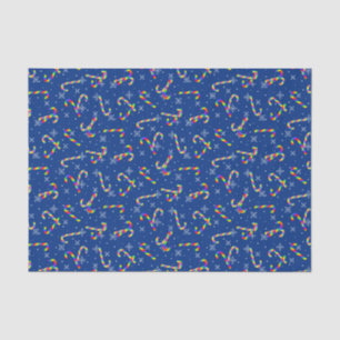 Rainbow Candy Canes Christmas Tissue Paper