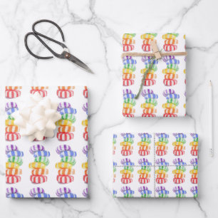 RAINBOW CANDY Flat Sheet Wrapping Paper