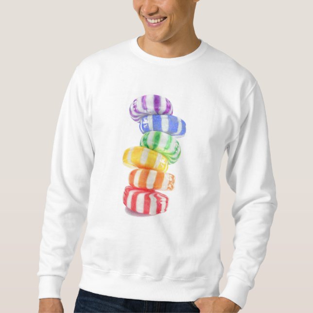 RAINBOW CANDY Men's Basic Sweatshirt (Front)