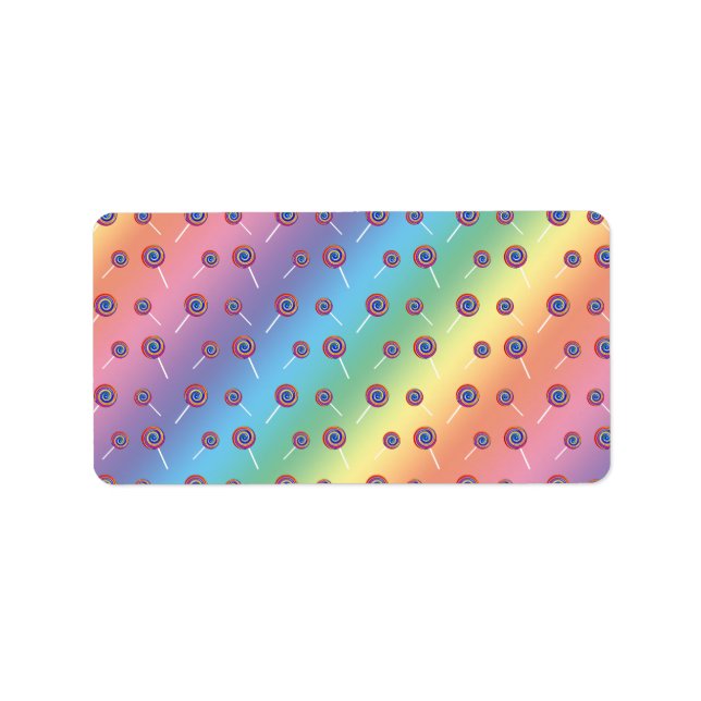 rainbow candy pattern label (Front)