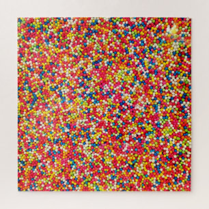 Rainbow Candy Sprinkle Pattern Jigsaw Puzzle
