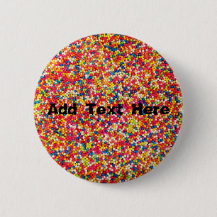 Rainbow Candy Sprinkles 6 Cm Round Badge