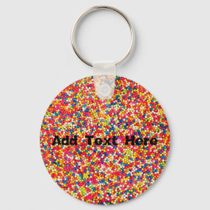 Rainbow Candy Sprinkles Key Ring